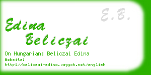 edina beliczai business card